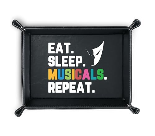INNObeta Theater Gifts, Broadway Gifts for Musicians, Actors and Music Teacher on World Theatre Day, Birthday and Chistmas, PU Leather Storage Organizer