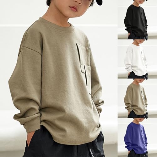 Boys Crewneck Sweatshirt Loose Soft T-Shirts Girls Casual Long Sleeve Oversized Tee Tops for Kids 2-13 Years2