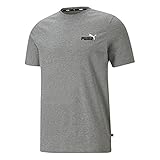 PUMA Herren ESS+ Embroidery Logo Tshirt, Mittelgrau, HEA, XL