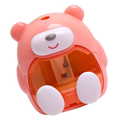 ELAYARD 可愛いカートゥーン小熊自動筆削り器 電池式 用ペンシルシャープナー 小学生向け芯折れ防止設計 コンパクトで使い ランダム
