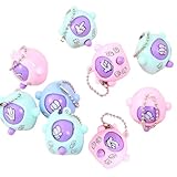 Random Color Rock Paper Scissors Button Keychains - Fun Guessing Egg Pendant, for Bag Car Backpack Hanging Ornament (30 Pcs)