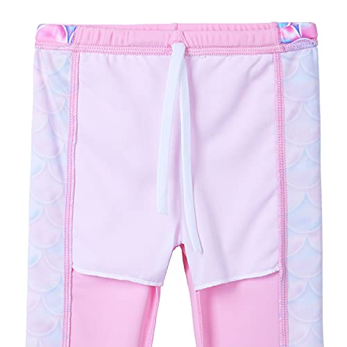 Image of TFJH E Girls Two Piece Swimsuit Long Sleeve Rash Guard Ages 3-12 | UPF 50+ sun protection, breathable , lightweight long sleeve swimsuit, full coverage, pool beach vacation, water park