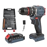 Aolidsive Bürstenloses -Bohrschrauber-Set mit 25 Drehmomenten – Bohrmaschine mit 1500 U/min, LED-Licht und Lithium- für Reparaturen zu Hause und Holzbohren – Inklusive 22 Zubehörteilen (#2)