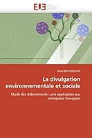 La Divulgation Environnementale Et Sociale 6131534497 Book Cover