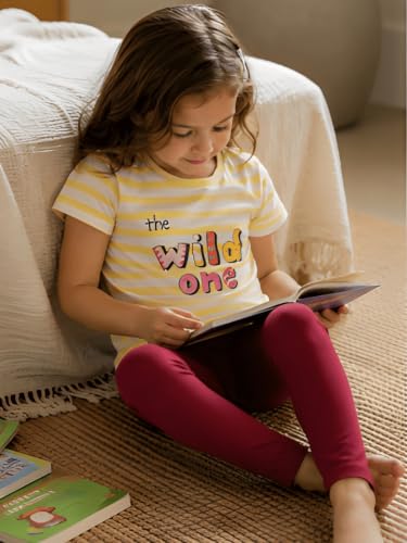 Image of Pilolo Kids Soft Cotton Lycra Solid Ankle Pocket Leggings for Girls