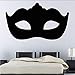 jukunlun  Moderna Masquerade Mask Wall Stickers Testiera Decorativa In Vinile Nero Autoadesivo Art Camera Da Parete Decal95X57Cm