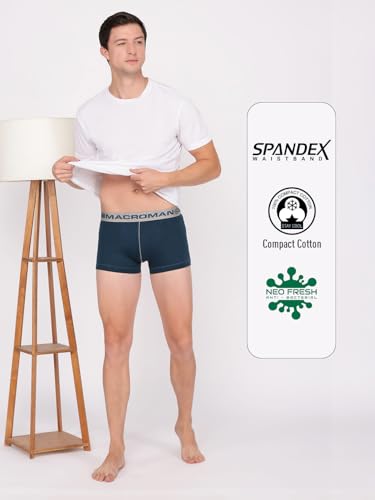 Image of Macroman M-Series Magne Classic Boxer Shorts for Men in Compact Cotton Fabric with Comfort and Style