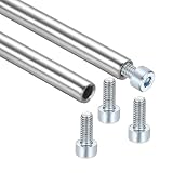 uxcell 2 Pcs Linear Motion Rod Shaft Guide, 6mmx400mm 304 Stainless Steel End Hollow Linear Steel Rods Inner...