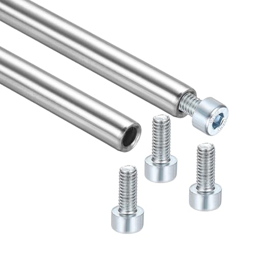 Tiges de guidage linéaire 6x350mm en inox 304 creux avec vis de fixation pour CNC
