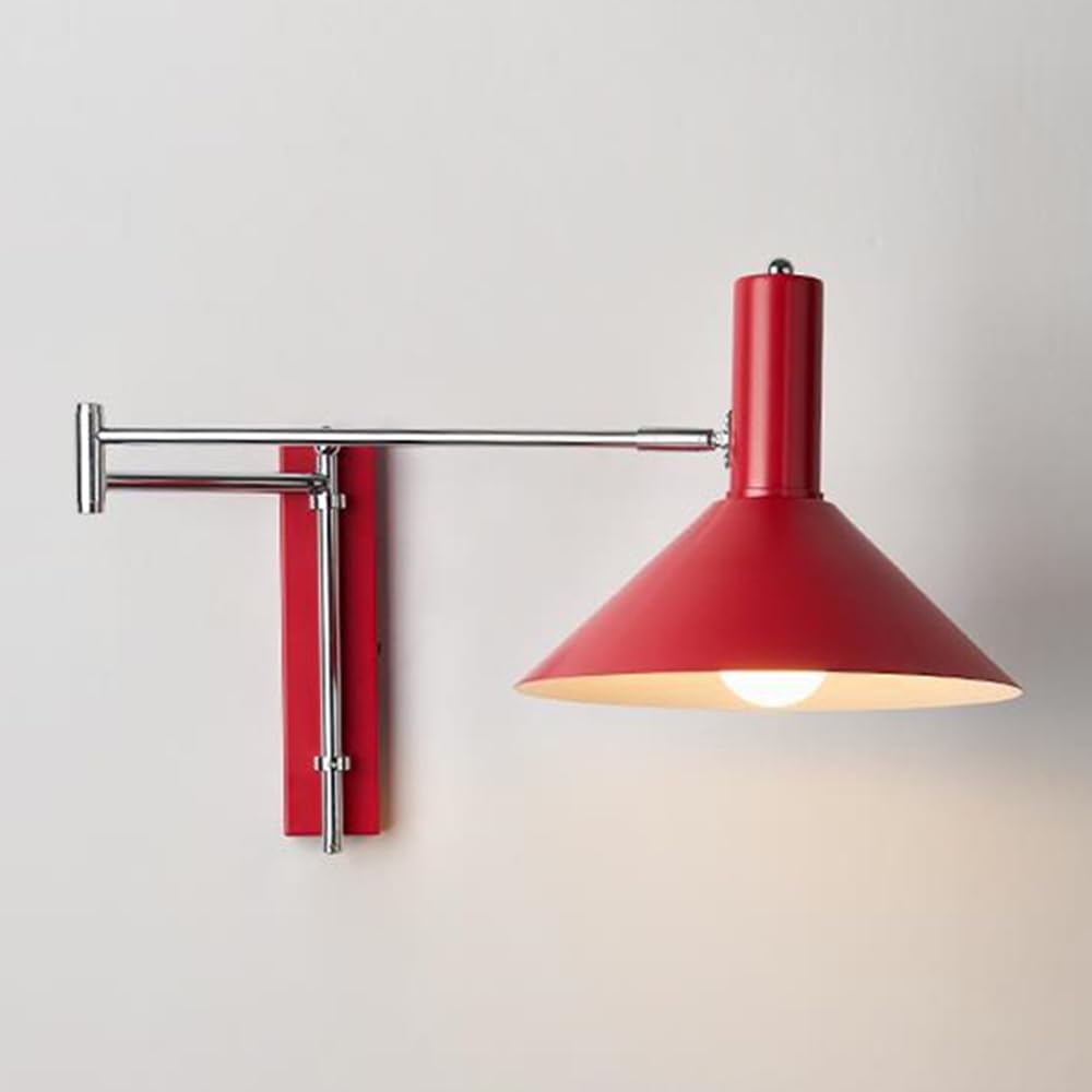 FZQSXAZU Adjustable Wall Lamp with Swing Arm for Living Room Creative Retractable Reading Light Nordic Style Metal Sconce Modern Home Decor