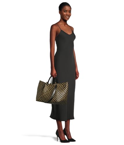 Bolso Tote de paja AllSaints Allington negro/natural miniatura 2