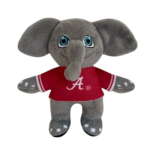 Bobbi-Dobbiez Attachable Plushie University of Alabama Big Al Mascot – Attaches to Backpacks, Bags, Shoes, Water Bottles, and More