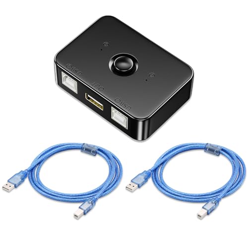 Indicatori LED: entrambi i connettori di ingresso del computer dispongono di indicatori LED che consentono di vedere facilmente quale computer è collegato alla stampante, mentre un interruttore tattile rende la commutazione rapida e semplice.