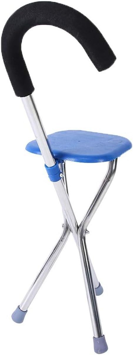 Bastones para Adulto Mayor con Silla Plegable Bastón Trípode para Caminar Bastón Ortopédico Ayuda para Caminar para Personas De Mediana Edad Y Ancianos para Caminar