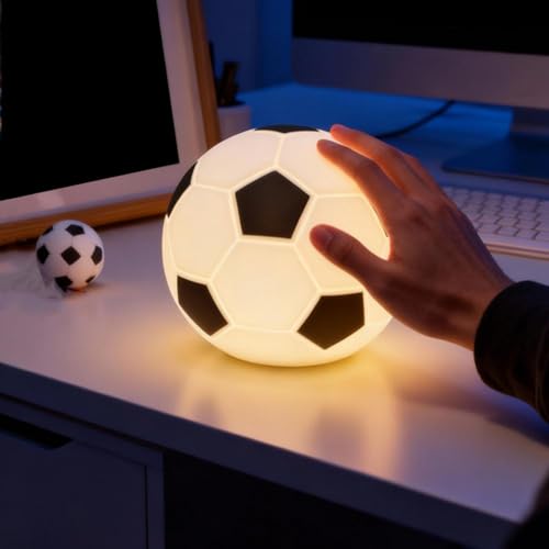 Lámpara Noche Silicona Balón de Fútbol Recargable miniatura 7