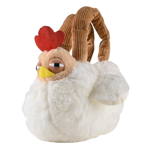 Bolso de Mano de Peluche con Forma de Pollo Suave miniatura 1
