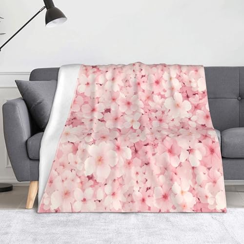 Couverture fleurs roses compacte contre le froid pour canapé et camping