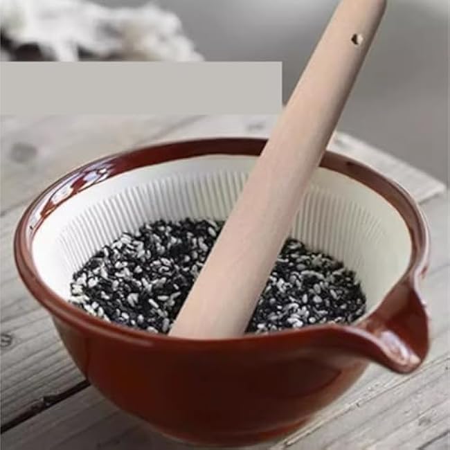 Mortar and Pestle Set Chinese Style Ceramic Garlic Masher Kitchen Garlic Pounder Manual Household Pestle Set Seasoning Spice Tools