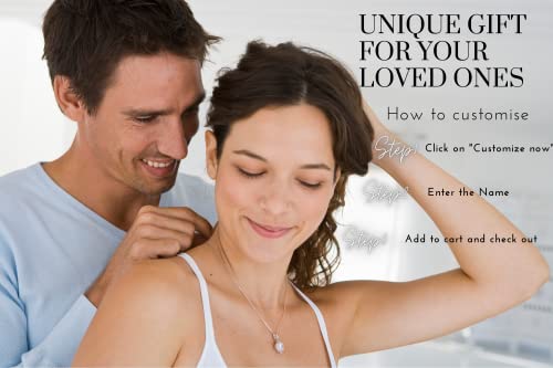 ZNA Jewels Personalised Name Necklace for Women - Customised Sterling Silver Dainty Heart Pendant, Elegant Jewellery Ideal for Birthday, Gifts for Women, Girls & Teens (925 Sterling Silver) - Image 10