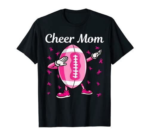 Cheer Mom Breast Cancer Awareness Survivor Dab Football Mom Camiseta