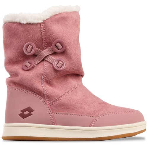 Lotto Gramada Fur K Unisex Kids, Bota a la Altura de la Pantorrilla, Dk Rose Dk Red, 34 EU