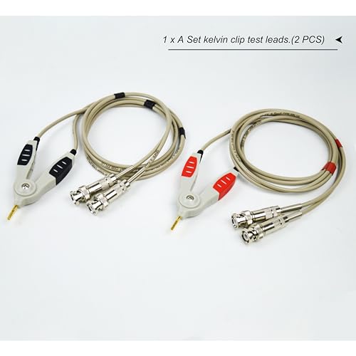 Image of ZIBOO LCR-03 LCR Meter Test Leads BNC Male Plug 4-Wire Kelvin Compatible with Keithley /Tektronix /HP /Agilent /Anritsu /Ericsson LCR Meter Benchtop Tester,Capacitance Meter,Benchtop Inductance Meter
