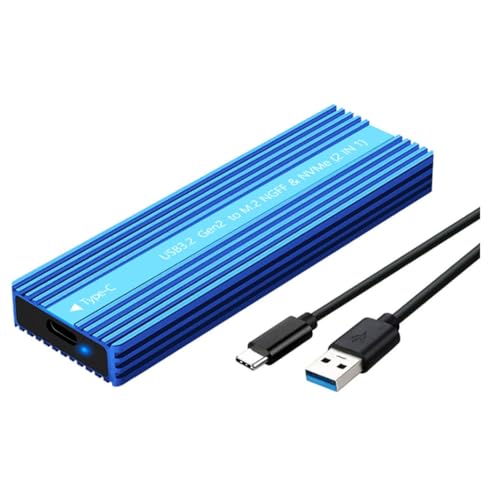 Caja metálica para SSD M.2 con disipador y USB 3.2 Tipo-C miniatura 1