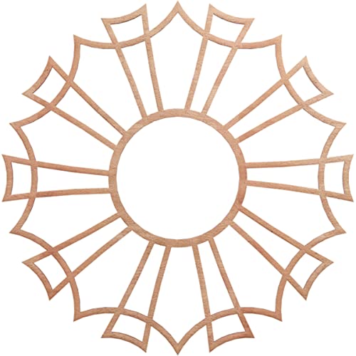 Image of Ekena Millwork 24 inchOD x 8 1 /2 inchID x 1 /4 inchT Augustus Wood Fretwork Pierced Ceiling Medallion, Cherry