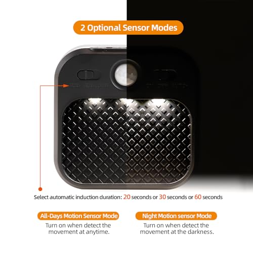 Image of Motion Sensor Night Light Black, Rechargeable Magnetic Night Light with 3 Color Temperatures & Stepless Dimming, Timer Function, Soft Downward Anti-Glare Light for Hallway Stairs Closet Bedroom RV