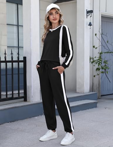 Marvmys Women Long Sleeve Tracksuits Fashion 2 Piece Lounge Set Travel Outfits Jogger Set3