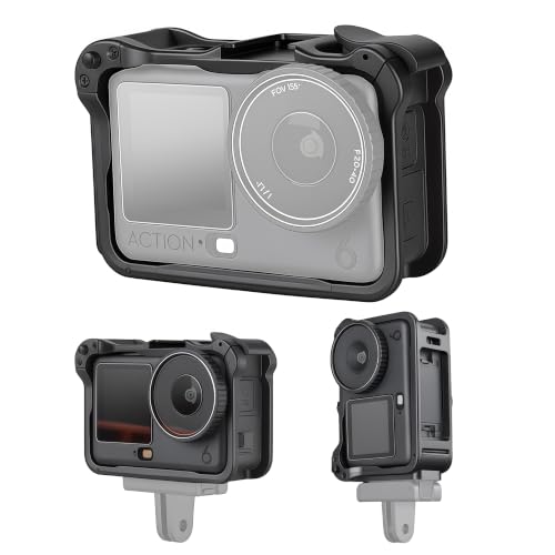 Image of Adofys Housing Case for DJI Osmo Action 6, ABS Protective Frame Expansion Cage, Cold Shoe, 1 /4 inch Screw Adapter, Action 6 Accessories Compatible for Tripod, Selfie Stick