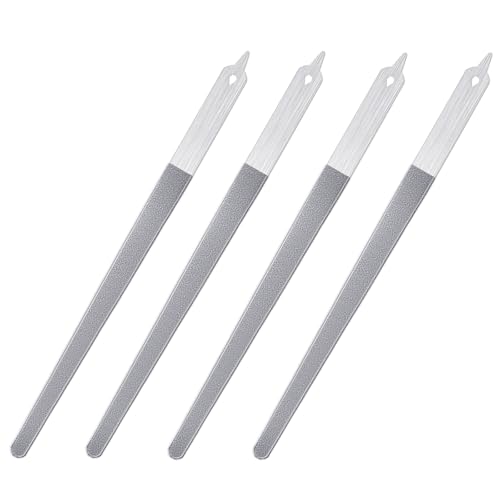 Limas de uñas de acero inoxidable de doble cara para manicura y pedicura