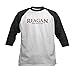 CafePress Reagan Republican Kids Baseball Jersey Kids Cotton Baseball Jersey, 3/4 Raglan Sleeve Shirt Black/White