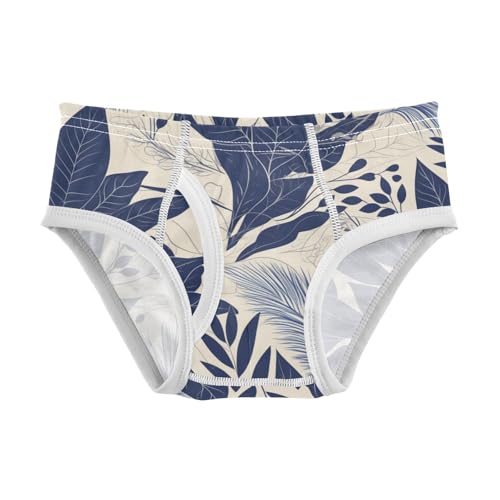 Seamless Pattern with Leafs Prints Boys Toddler Pure Cotton Kids Underwear Cute Undies