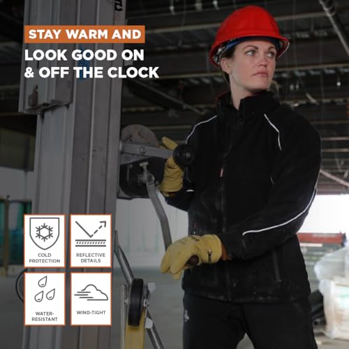 RefrigiWear Women’s Hybrid Water-Repellent Fleece Zip-Up Jacket, 20°F (-7°C) Comfort Rating4