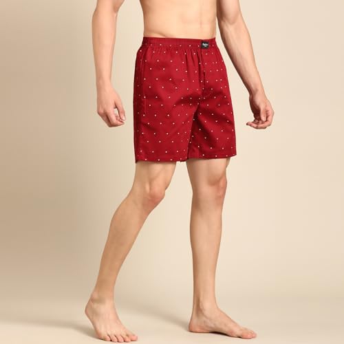 Image of Pepe Jeans Men's Printed 100% Cotton Regular Fit Boxer Shorts | Stylish AOP Print Comfortable Boxer for Daily Innerwear | Soft Breathable Cotton Fabric | Elastic Waistband | Everyday Comfort Wear