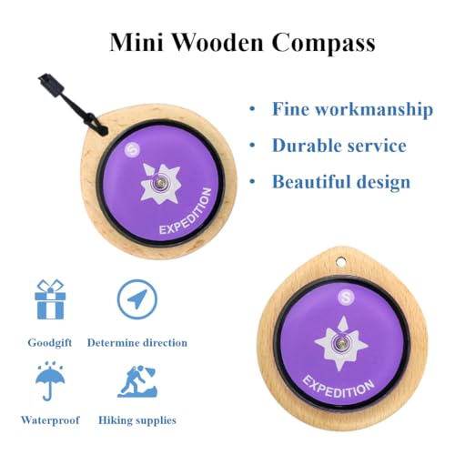 Brújula de madera y plástico para outdoor y camping miniatura 2