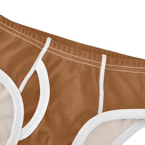ODAWA Saddle Brown Boys Cotton Briefs Toddler Boys Underwear Boys Boxer Briefs Size 84
