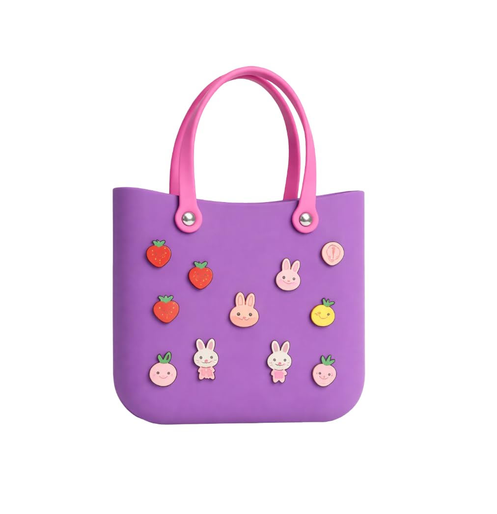 Silicone Handbag for Girls | Lightweight Handbag with Strap | Cute Soft Rubber Tote for Kids, Teens & Women | Trendy Fashion Shoulder Bag|Mini Purse-image-0