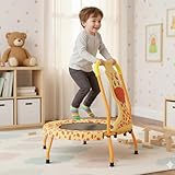 COSTWAY Mini Trampoline for Toddlers, Cute Children Exercise Rebounder with Foam Handle and Padded Safety Cover, Indoor Outdoor Kids Trampolines for 3-6 Years Boys Girls (Orange) - Image 8