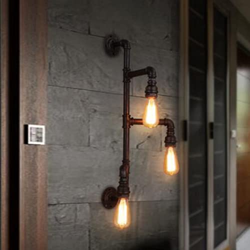 Applique murale fer forgé 3 têtes E27 haute transmission lumineuse design créatif