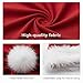 COOLJOY 6 Pack Plush Santa Hat, Traditional Red and White Plush Christmas Santa Hat for Christmas Party, Adult Size