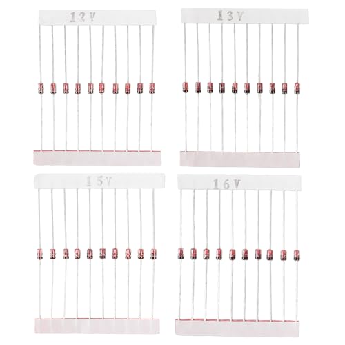 25 Werte 1W Zener-Dioden-Sortiment-Kit 3V 3,3V 3,6V 3,9V 4,3V 4,7V 5,1V 5,6V 6,2V 6,8V 7,5V 8,2V 9,1V 10V 12V 13V 15V 16V 18V 20V 22V 24V 27V 30V 3 3V-Sortiment-Set 250-tlg