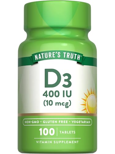 Nature's Truth Vitamin D3 | 400 iu (10 mcg) | 100...