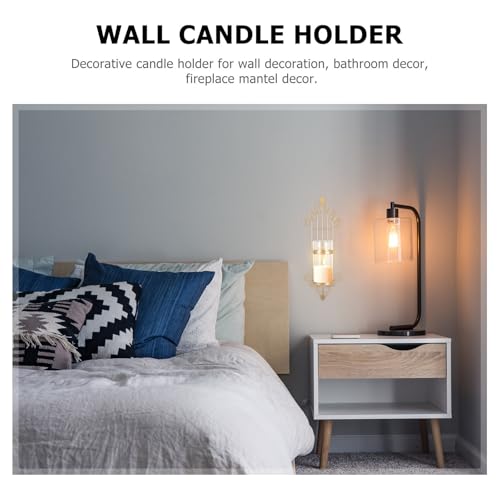 Candelabro de pared NUOBESTY dorado con protector de vidrio que eleva tu decoración 4
