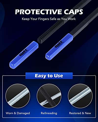 Orion Motor Tech 48 Piece Thread Chaser Set, Metric And Sae Thread Repair Kit With 22 Taps 24 Dies 2 Thread Files, Universal Rethreading Kit Thread Restorer Tool Set In Unc Unf Metric Sizes With Case #TOP6