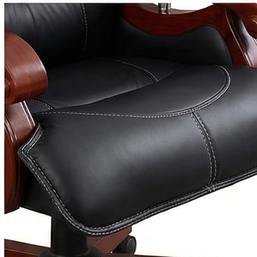 Image of Lakdi The Furniture Director & Executive Chair for office Modern Design, Plyboard with Leatherette, Height Adjustable, Fixed Armrest & Revolving for Ultimate Comfort and Productivity - 111011325 Black