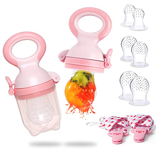 Image of Termichy Baby Fruit Feeder Pacifier - Silicone Teething Feeder for Babies: Food Teether for Feeding