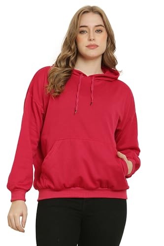 Image of CANIDAE Women's Sweatshirt & Hoodies, Fleece Material Full Sleeves, Women Winter Wear, Hooded Neck Regular Fit Long Sleeve Womens Sweatshirt || Small to 12XL || Plus Sizes ||