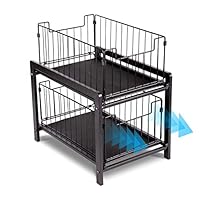 VINILITE Organizer Sottolavello Cucina con 2 Cestelli Estraibili, Porta Detersivi Salvaspazio Organizzatore Sottolavello Cucina Organizer Cucina Dispensa